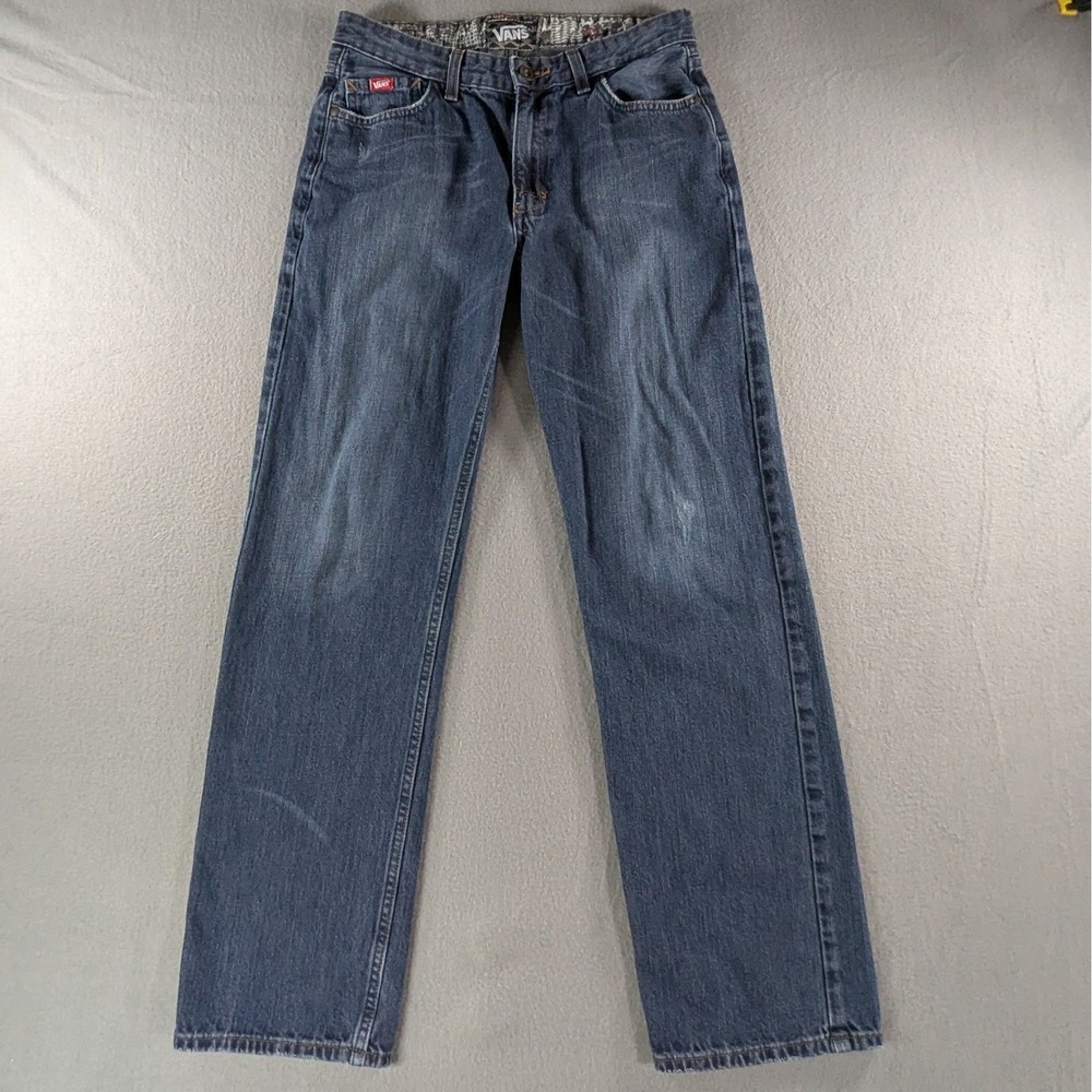 Vans Boys Straight Leg Denim Jeans Size 20 Blue Y2K Vintage VN-JK1J0QA